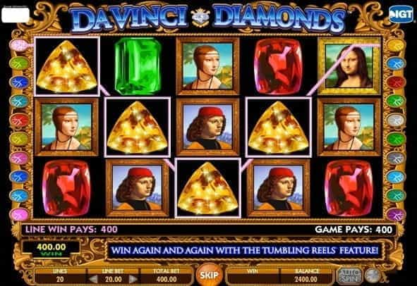 The Da Vinci Diamonds rows and reels.