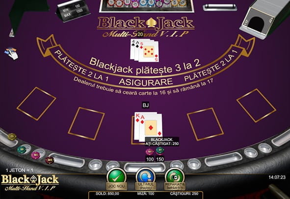 Juca?i Blackjack VIP multihand ?n variant? demo la Circus Casino