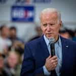 Joe Biden on stage during a live TV debate. ©PhilRoeder