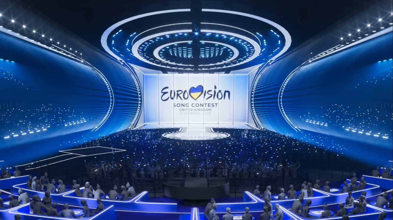 An artist impression of the 2023 Eurovision stage.