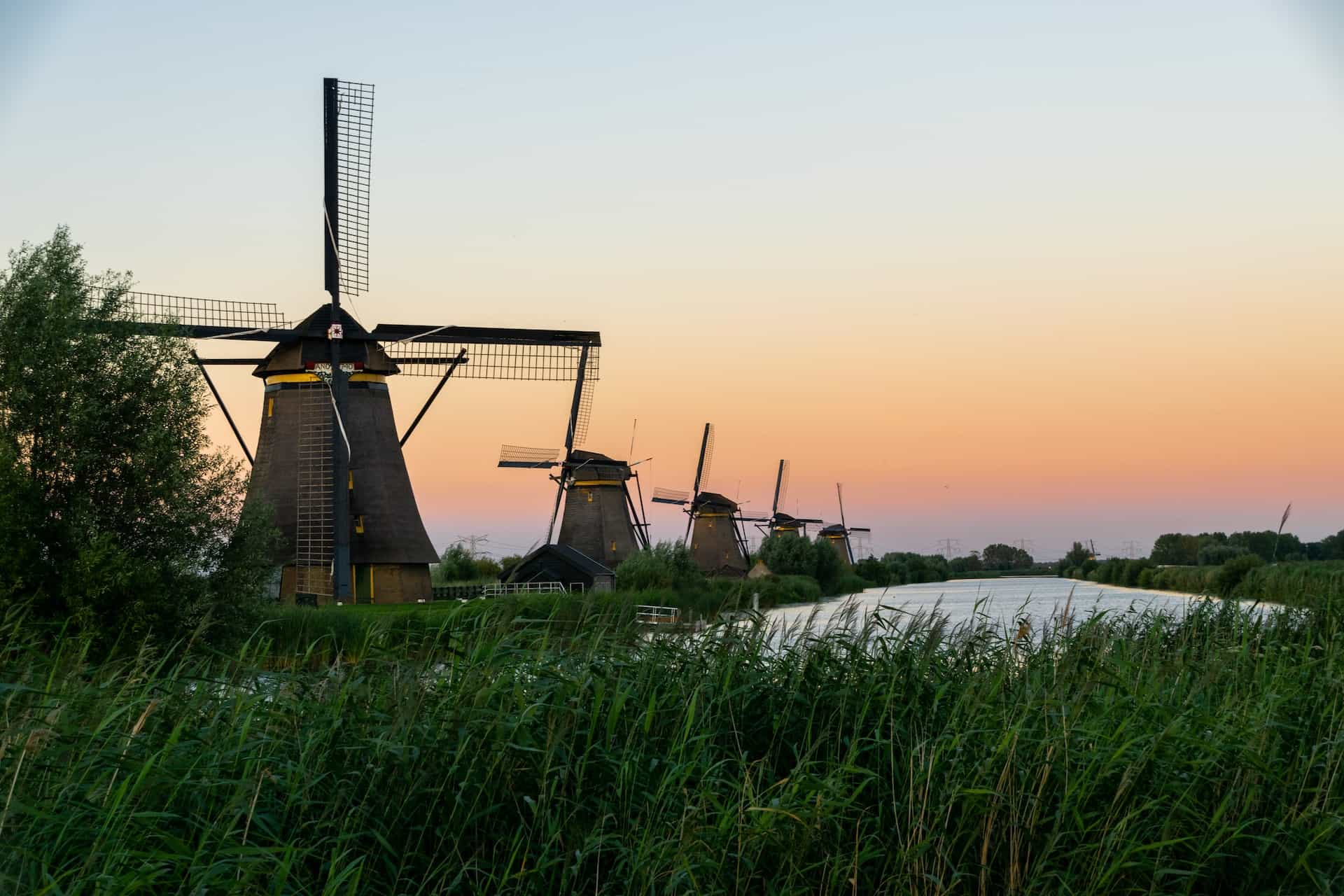 The windmills of Holland.